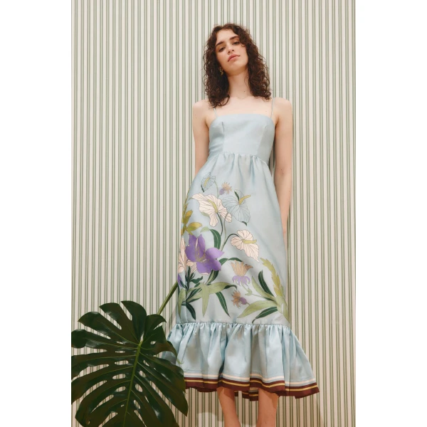 Alemais Alfie Midi Dress  Sustainable Dresses with Alemais print -  Luxury Handbags Australian Designer