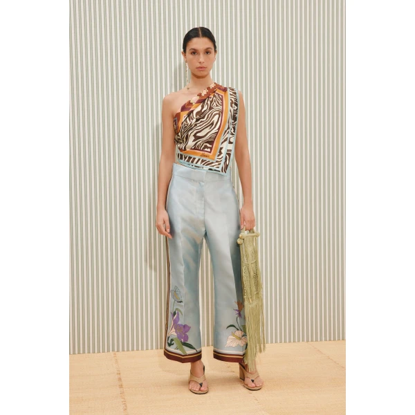 Alemais Alfie Pant  Sustainable Pants with Alemais print -  Luxury Handbags Australian Designer