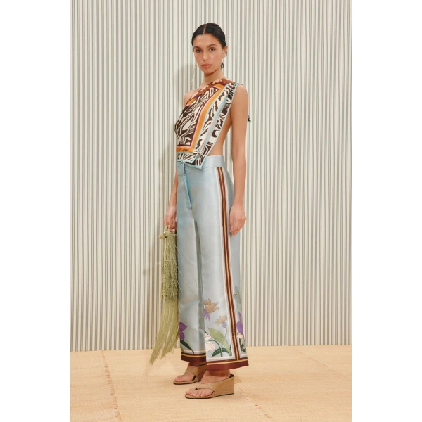 Alemais Alfie Pant  Sustainable Pants with Alemais print -  Luxury Handbags Australian Designer
