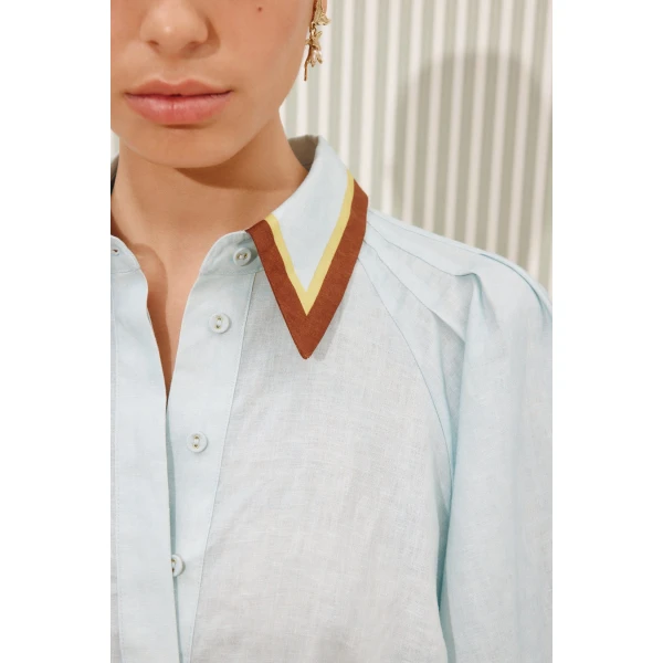 Alemais Alfie Shirtdress  Sustainable Dresses with Alemais print -  Luxury Handbags Australian Designer
