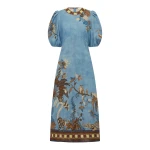 Alemais Georgie Midi Dress  Sustainable Dresses with Alemais print -  Luxury Handbags Australian Designer