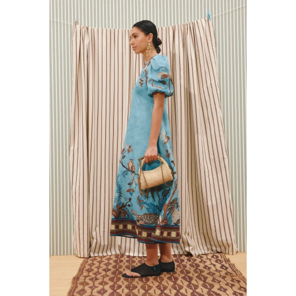 Alemais Georgie Midi Dress  Sustainable Dresses with Alemais print -  Luxury Handbags Australian Designer