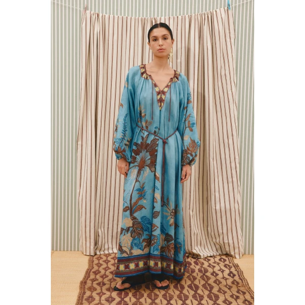 Alemais Georgie Pool Dress  Sustainable Dresses with Alemais print -  Luxury Handbags Australian Designer
