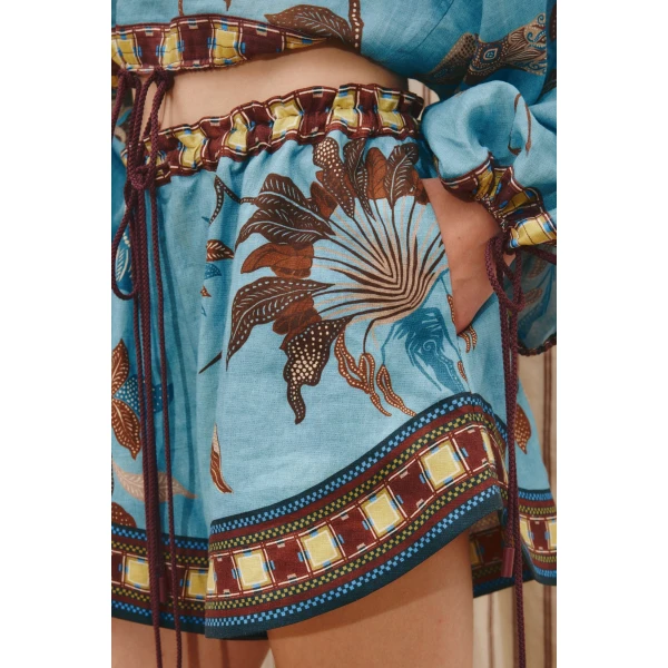 Alemais Georgie Short  Sustainable Shorts with Alemais print -  Luxury Handbags Australian Designer