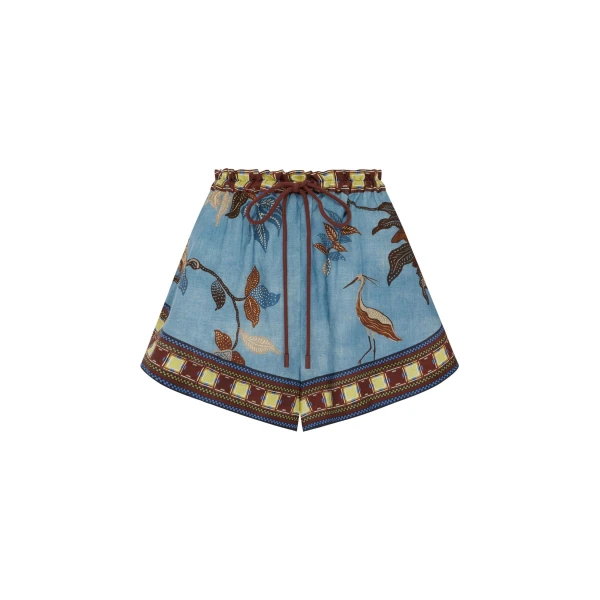 Alemais Georgie Short  Sustainable Shorts with Alemais print -  Luxury Handbags Australian Designer