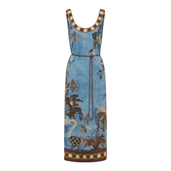 Alemais Georgie Sleeveless Midi Dress  Sustainable Dresses with Alemais print -  Luxury Handbags Australian Designer