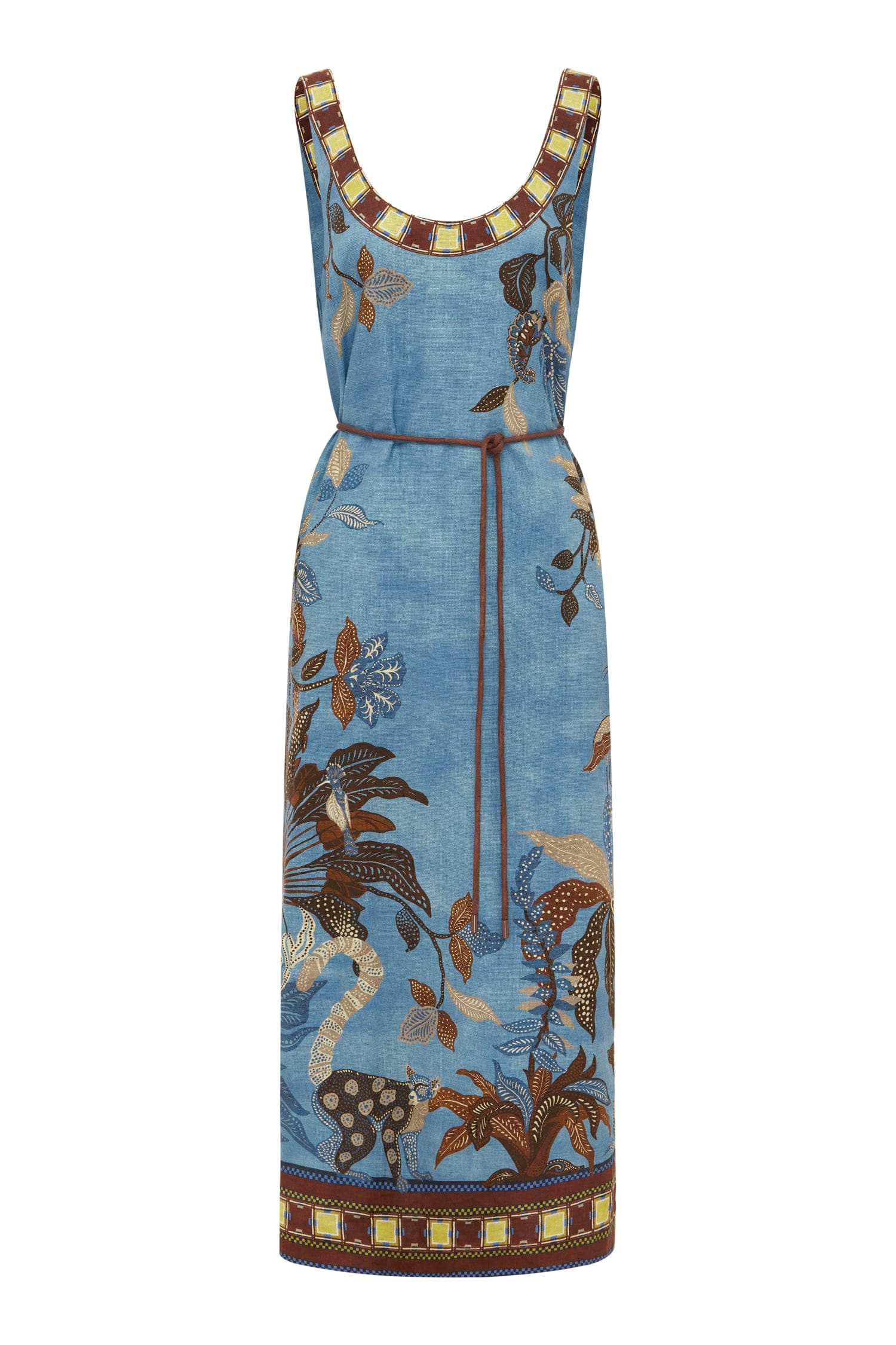 Alemais Georgie Sleeveless Midi Dress  Sustainable Dresses with Alemais print -  Luxury Handbags Australian Designer