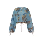 Alemais Georgie Top  Sustainable Tops with Alemais print -  Luxury Handbags Australian Designer
