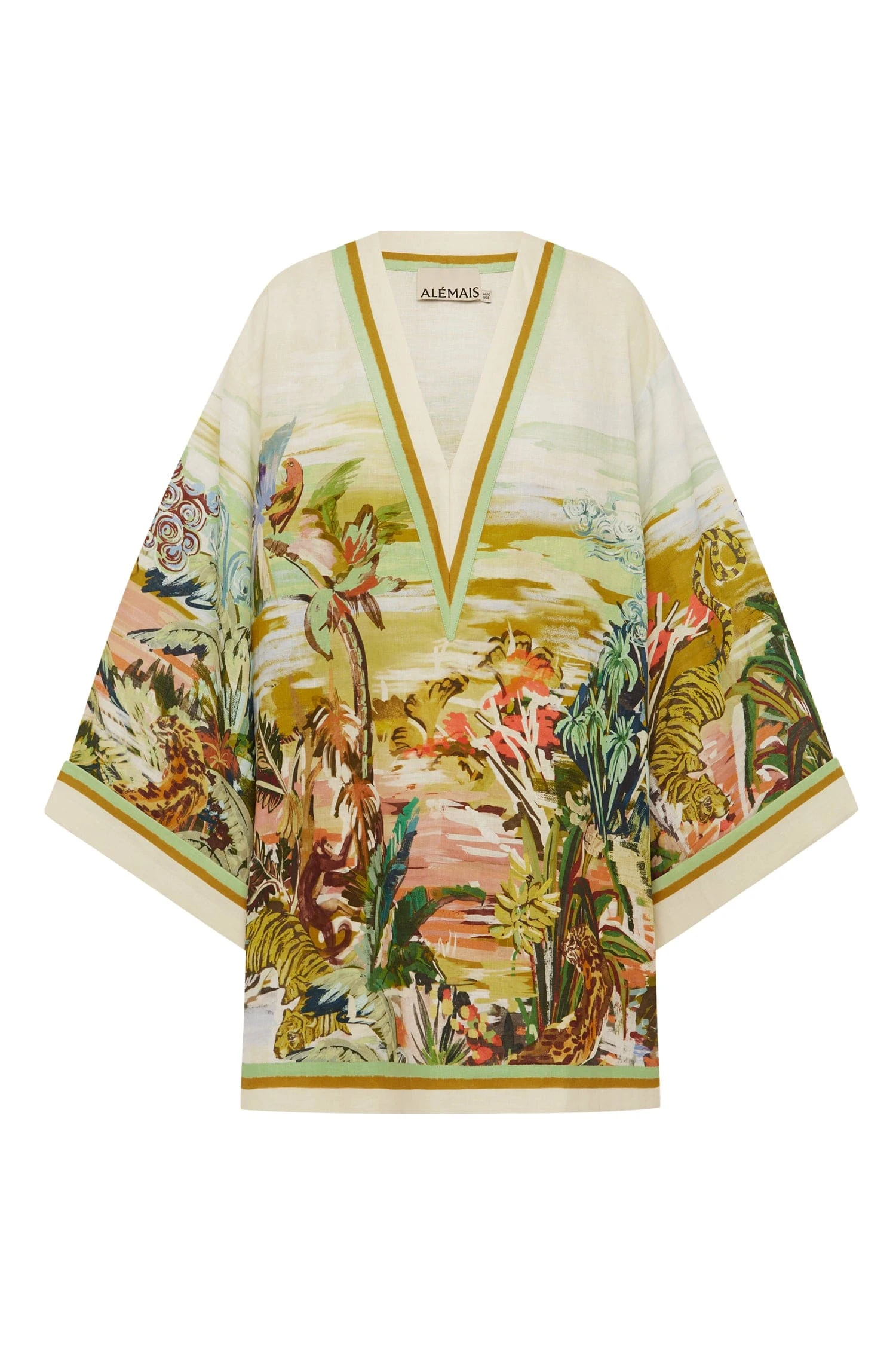 Jungle Boogie Mini Dress by Alemais - Dresses Alemais Jungle Boogie Mini Dress Sustainable Dresses with Alemais print - Luxury Handbags Australian Designer