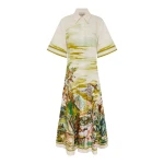 Alemais Jungle Boogie Shirtdress  Sustainable Dresses with Alemais print -  Luxury Handbags Australian Designer