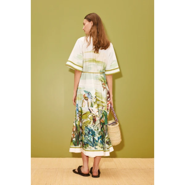Alemais Jungle Boogie Shirtdress  Sustainable Dresses with Alemais print -  Luxury Handbags Australian Designer