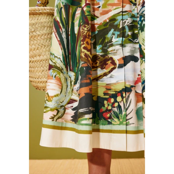 Alemais Jungle Boogie Shirtdress  Sustainable Dresses with Alemais print -  Luxury Handbags Australian Designer