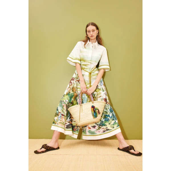 Alemais Jungle Boogie Shirtdress  Sustainable Dresses with Alemais print -  Luxury Handbags Australian Designer