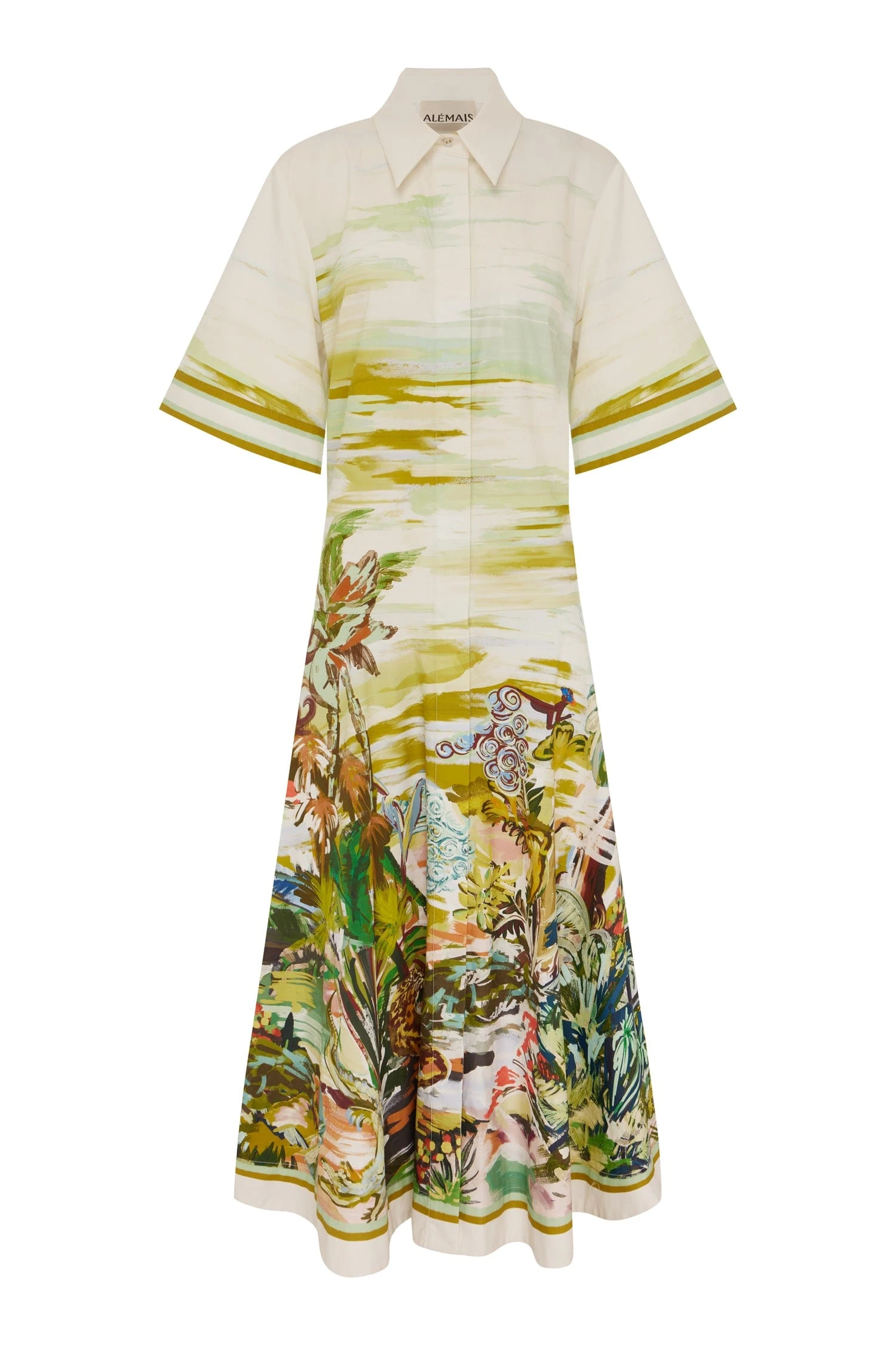 Jungle Boogie Shirtdress by Alemais - Dresses Alemais Jungle Boogie Shirtdress Sustainable Dresses with Alemais print - Luxury Handbags Australian Designer