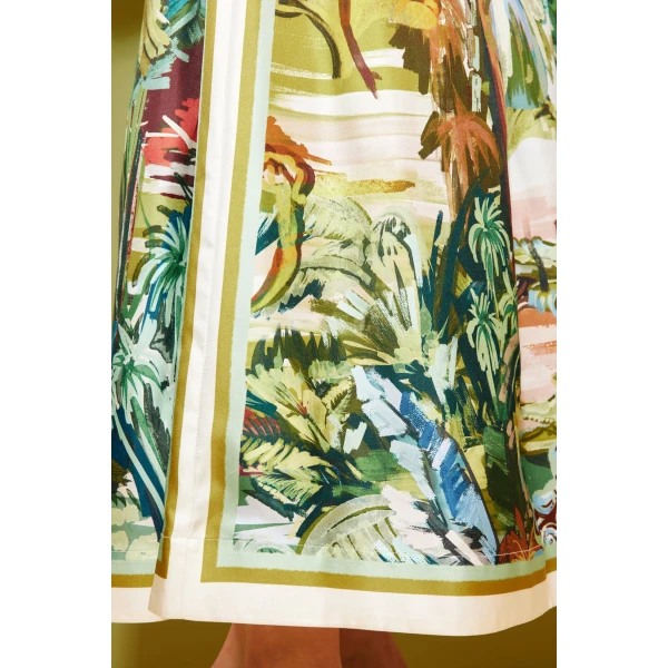 Alemais Jungle Boogie Silk Culotte  Sustainable Pants with Alemais print -  Luxury Handbags Australian Designer