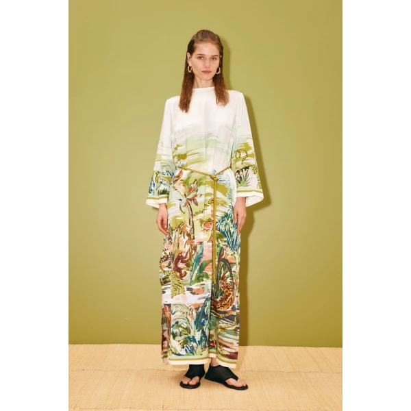 Alemais Jungle Boogie Silk Midi Dress  Sustainable Dresses with Alemais print -  Luxury Handbags Australian Designer