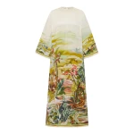 Alemais Jungle Boogie Silk Midi Dress  Sustainable Dresses with Alemais print -  Luxury Handbags Australian Designer