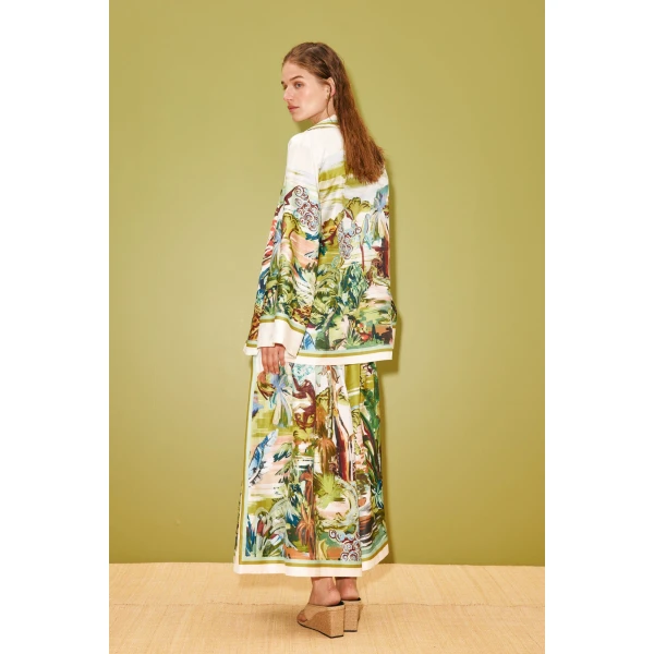 Alemais Jungle Boogie Silk Shirt  Sustainable Tops with Alemais print -  Luxury Handbags Australian Designer