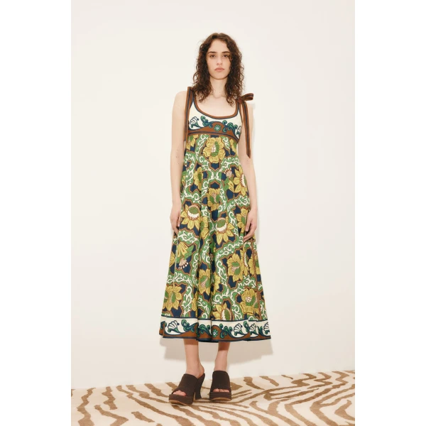 Alemais Liana Ballet Sundress  Sustainable Dresses with Alemais print -  Luxury Handbags Australian Designer