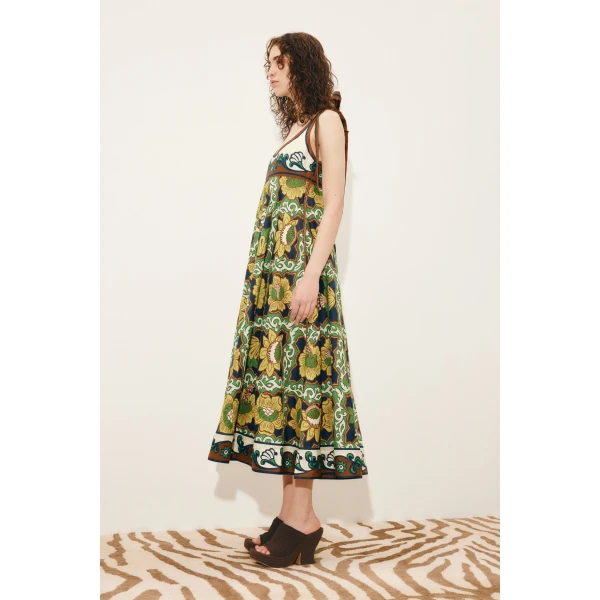 Alemais Liana Ballet Sundress  Sustainable Dresses with Alemais print -  Luxury Handbags Australian Designer