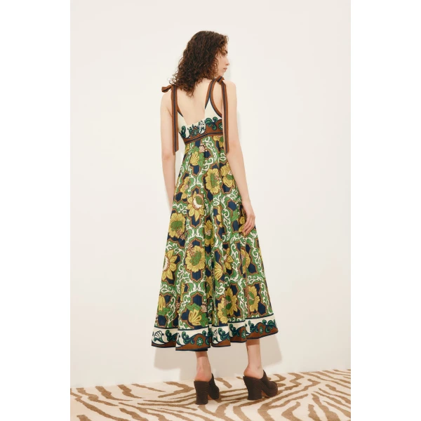 Alemais Liana Ballet Sundress  Sustainable Dresses with Alemais print -  Luxury Handbags Australian Designer