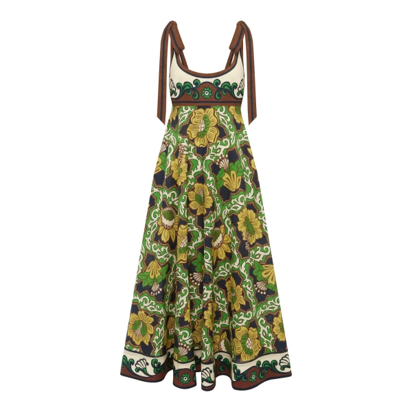 Alemais Liana Ballet Sundress  Sustainable Dresses with Alemais print -  Luxury Handbags Australian Designer