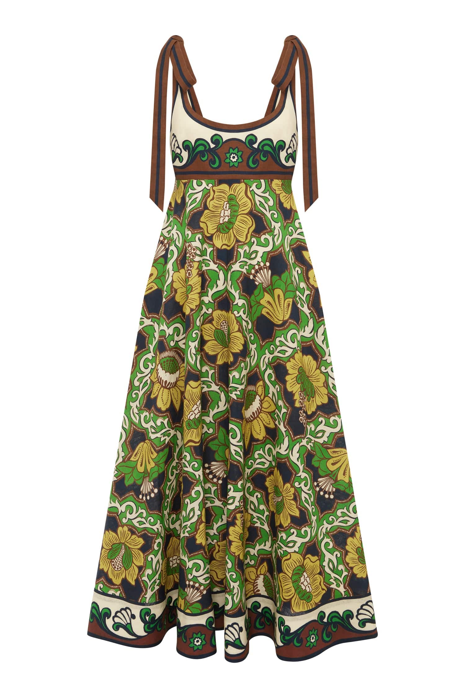 Alemais Liana Ballet Sundress  Sustainable Dresses with Alemais print -  Luxury Handbags Australian Designer