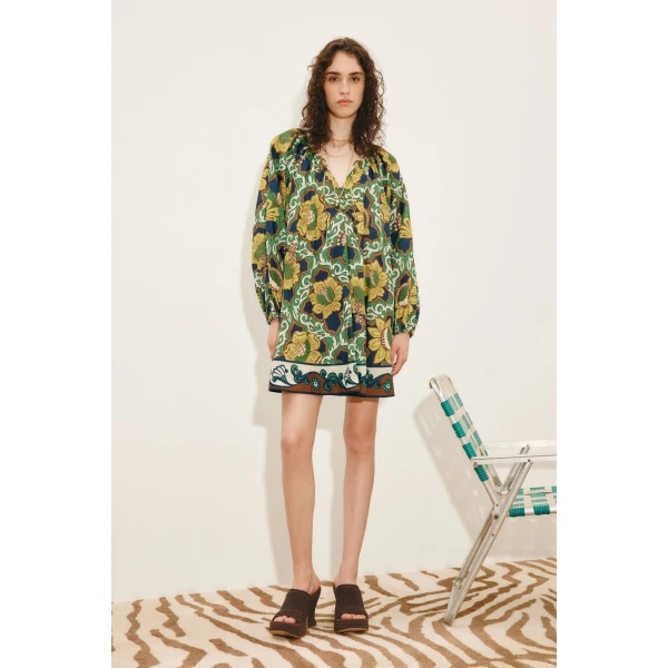 Alemais Liana Mini Dress  Sustainable Dresses with Alemais print -  Luxury Handbags Australian Designer