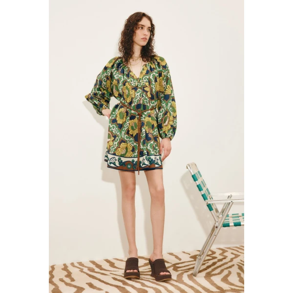 Alemais Liana Mini Dress  Sustainable Dresses with Alemais print -  Luxury Handbags Australian Designer