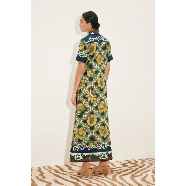 Alemais Liana Shirtdress  Sustainable Dresses with Alemais print -  Luxury Handbags Australian Designer