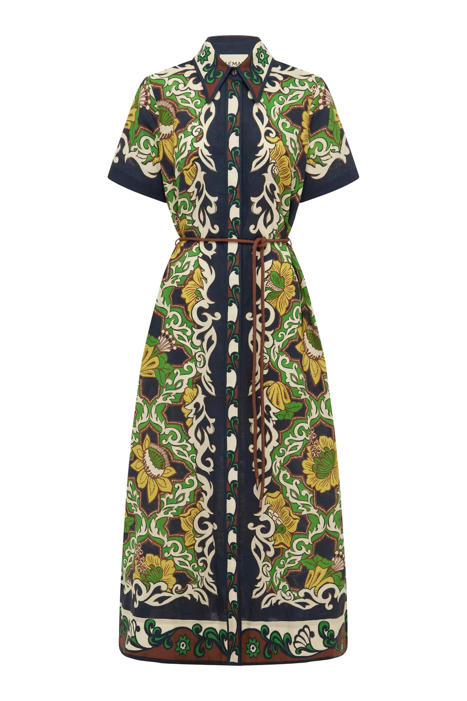 Alemais Liana Shirtdress  Sustainable Dresses with Alemais print -  Luxury Handbags Australian Designer