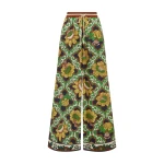 Alemais Liana Silk Palazzo Pant  Sustainable Pants with Alemais print -  Luxury Handbags Australian Designer