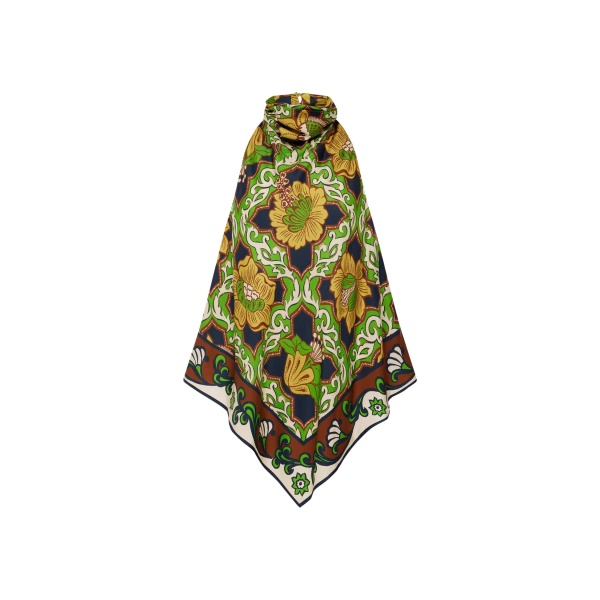 Alemais Liana Silk Top  Sustainable Tops with Alemais print -  Luxury Handbags Australian Designer