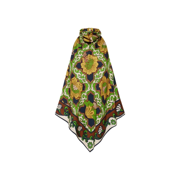 Alemais Liana Silk Top  Sustainable Tops with Alemais print -  Luxury Handbags Australian Designer