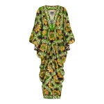 Alemais Liana V Neck Silk Midi Dress  Sustainable Dresses with Alemais print -  Luxury Handbags Australian Designer