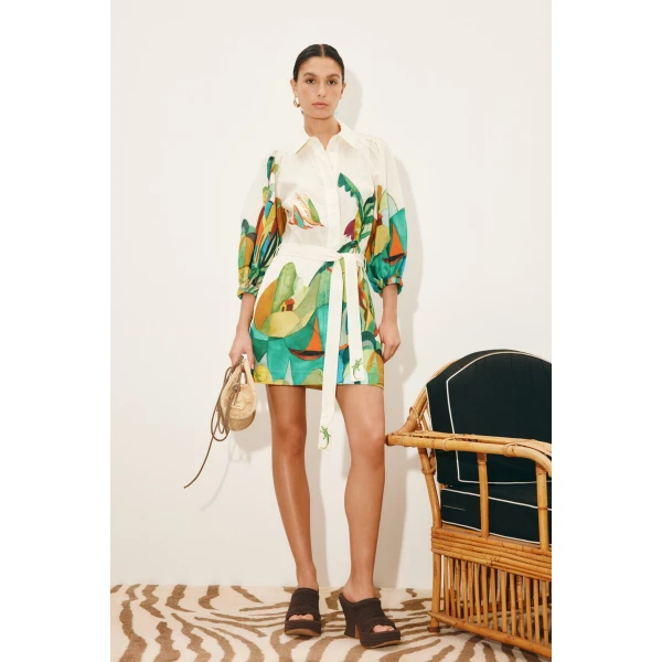 Alemais Mokshini Mini Dress  Sustainable Dresses with Alemais print -  Luxury Handbags Australian Designer