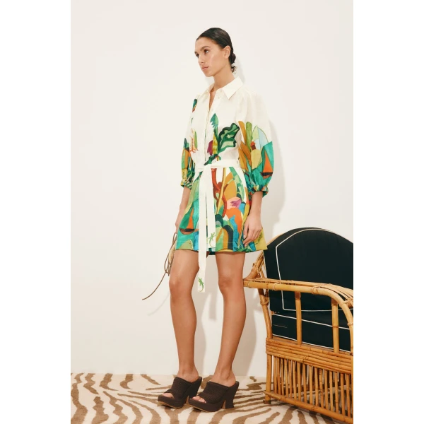 Alemais Mokshini Mini Dress  Sustainable Dresses with Alemais print -  Luxury Handbags Australian Designer