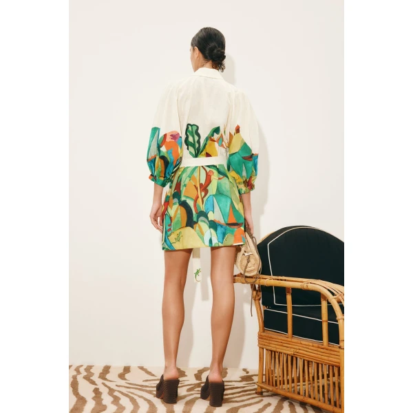 Alemais Mokshini Mini Dress  Sustainable Dresses with Alemais print -  Luxury Handbags Australian Designer