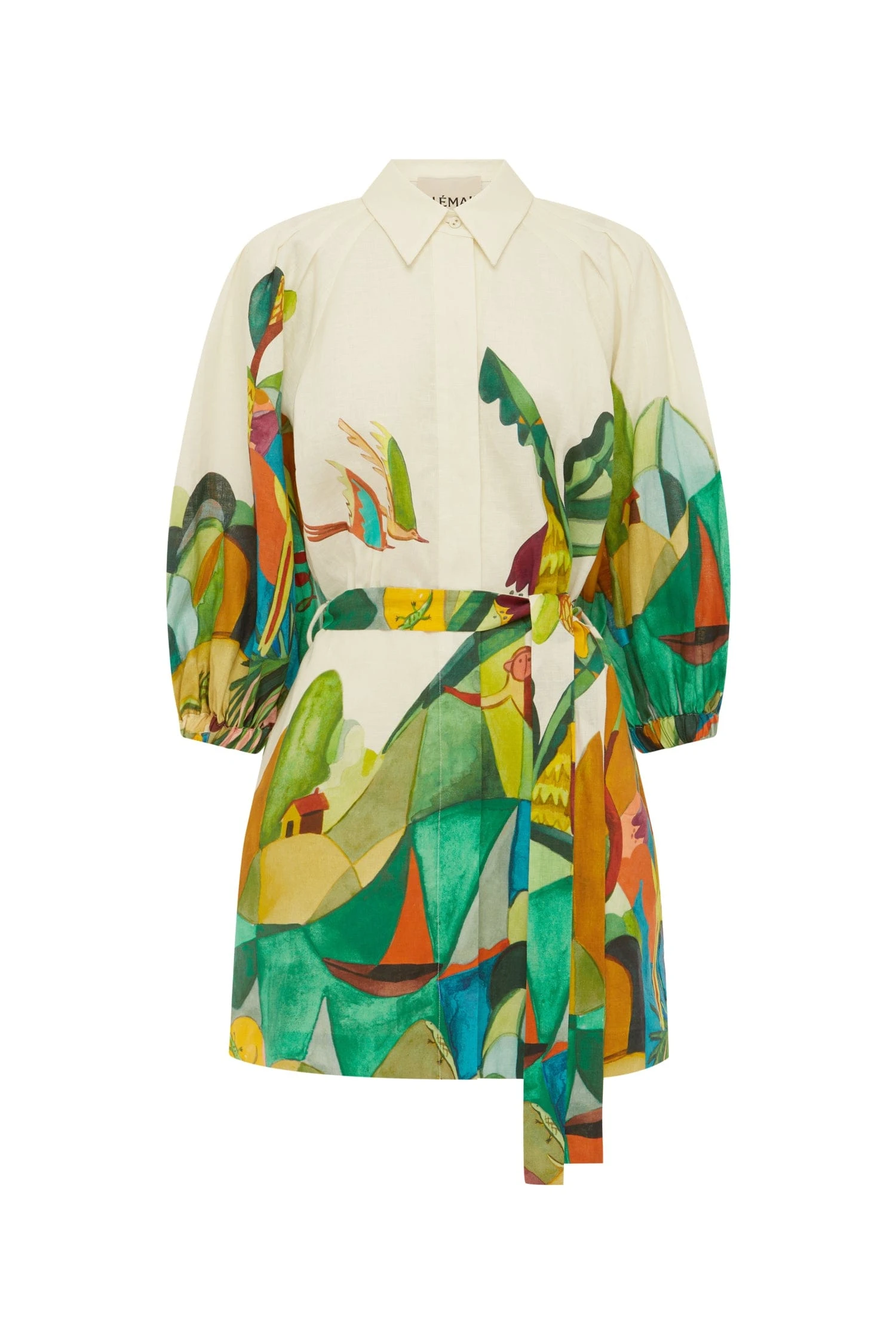 Mokshini Mini Dress by Alemais - Dresses Alemais Mokshini Mini Dress Sustainable Dresses with Alemais print - Luxury Handbags Australian Designer