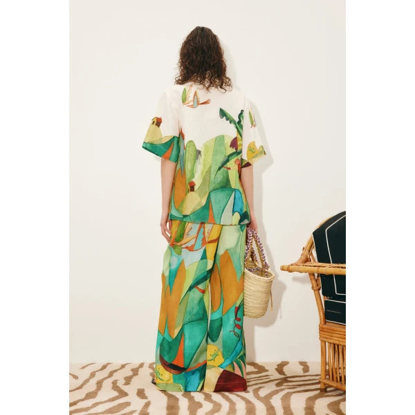 Alemais Mokshini Shirt  Sustainable Tops with Alemais print -  Luxury Handbags Australian Designer
