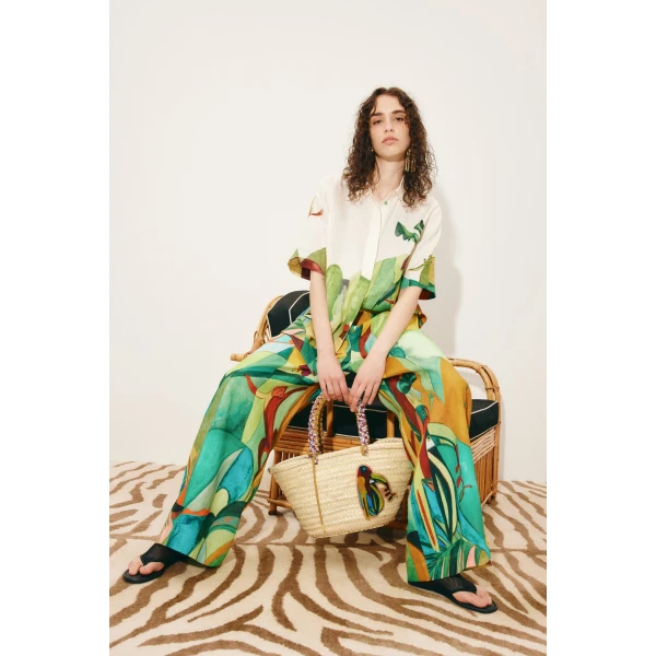 Alemais Mokshini Shirt  Sustainable Tops with Alemais print -  Luxury Handbags Australian Designer
