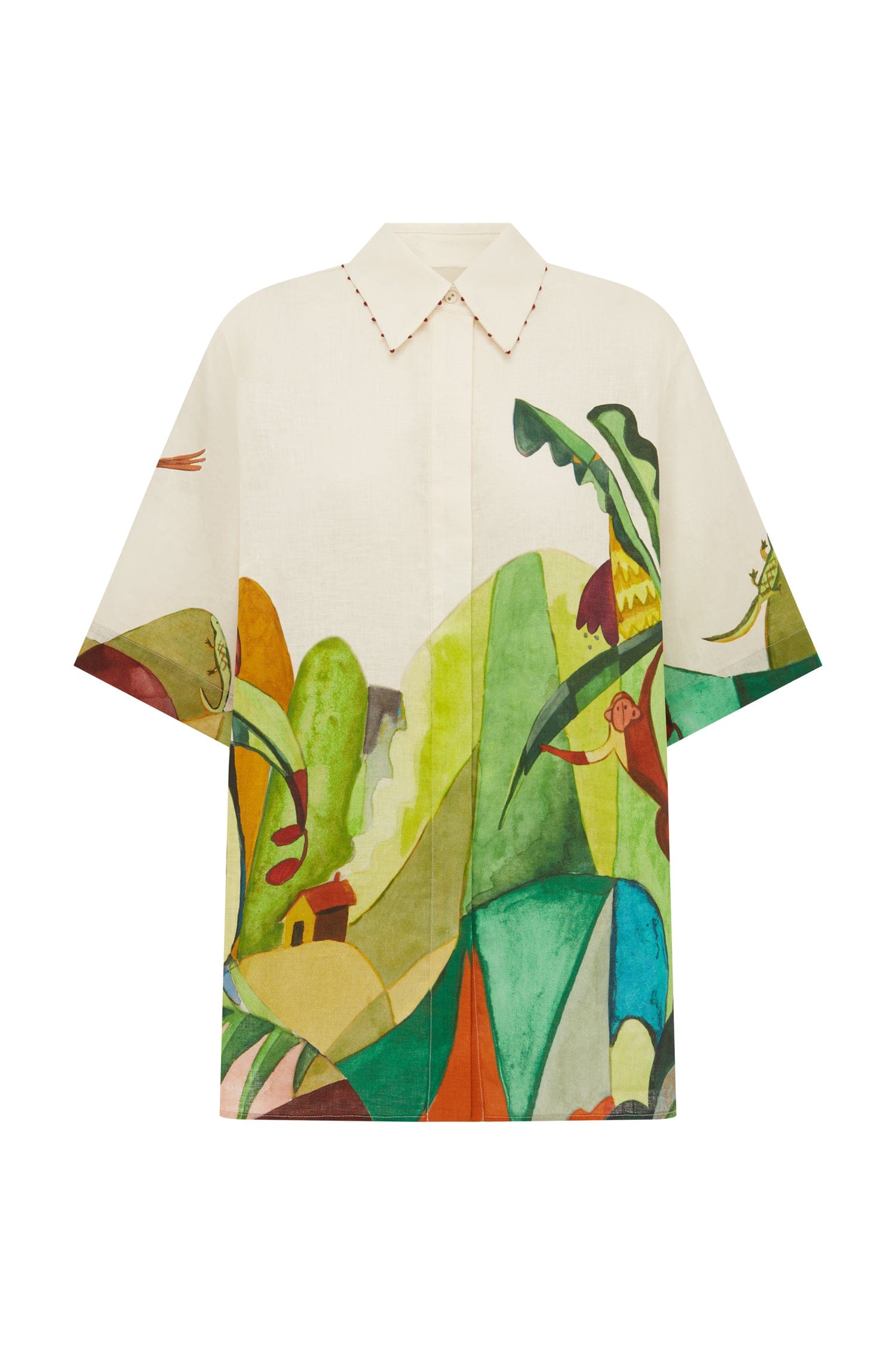 Alemais Mokshini Shirt  Sustainable Tops with Alemais print -  Luxury Handbags Australian Designer