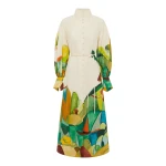Alemais Mokshini Shirtdress  Sustainable Dresses with Alemais print -  Luxury Handbags Australian Designer
