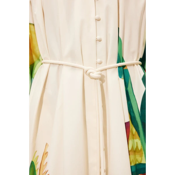 Alemais Mokshini Shirtdress  Sustainable Dresses with Alemais print -  Luxury Handbags Australian Designer