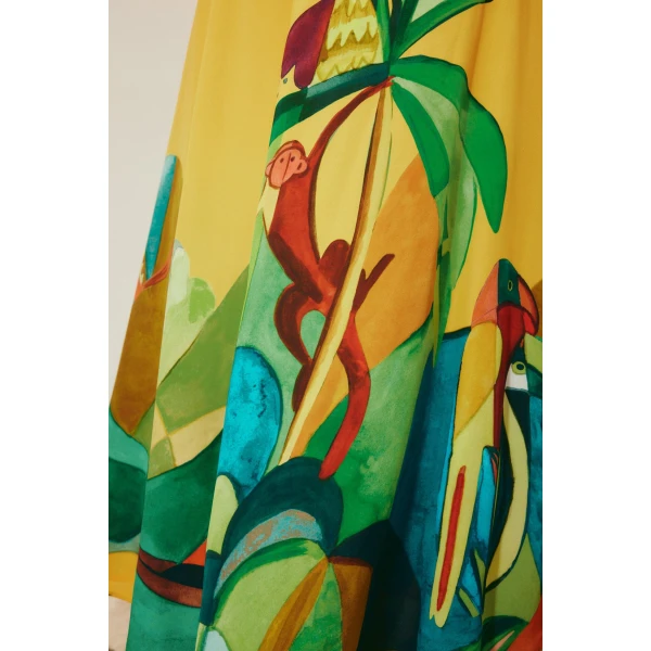 Alemais Mokshini Silk Cut Out Midi Dress  Sustainable Dresses with Alemais print -  Luxury Handbags Australian Designer