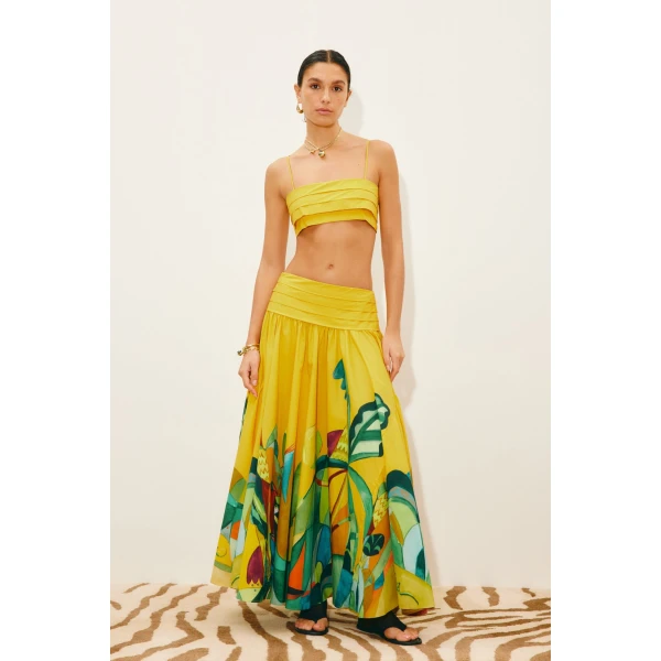 Alemais Mokshini Skirt  Sustainable Skirts with Alemais print -  Luxury Handbags Australian Designer
