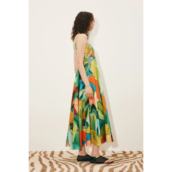 Alemais Mokshini Sundress  Sustainable Dresses with Alemais print -  Luxury Handbags Australian Designer