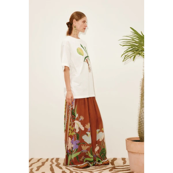 Alemais Mokshini Tee  Sustainable Tops with Alemais print -  Luxury Handbags Australian Designer