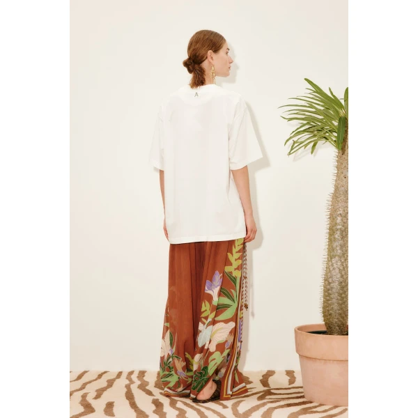 Alemais Mokshini Tee  Sustainable Tops with Alemais print -  Luxury Handbags Australian Designer