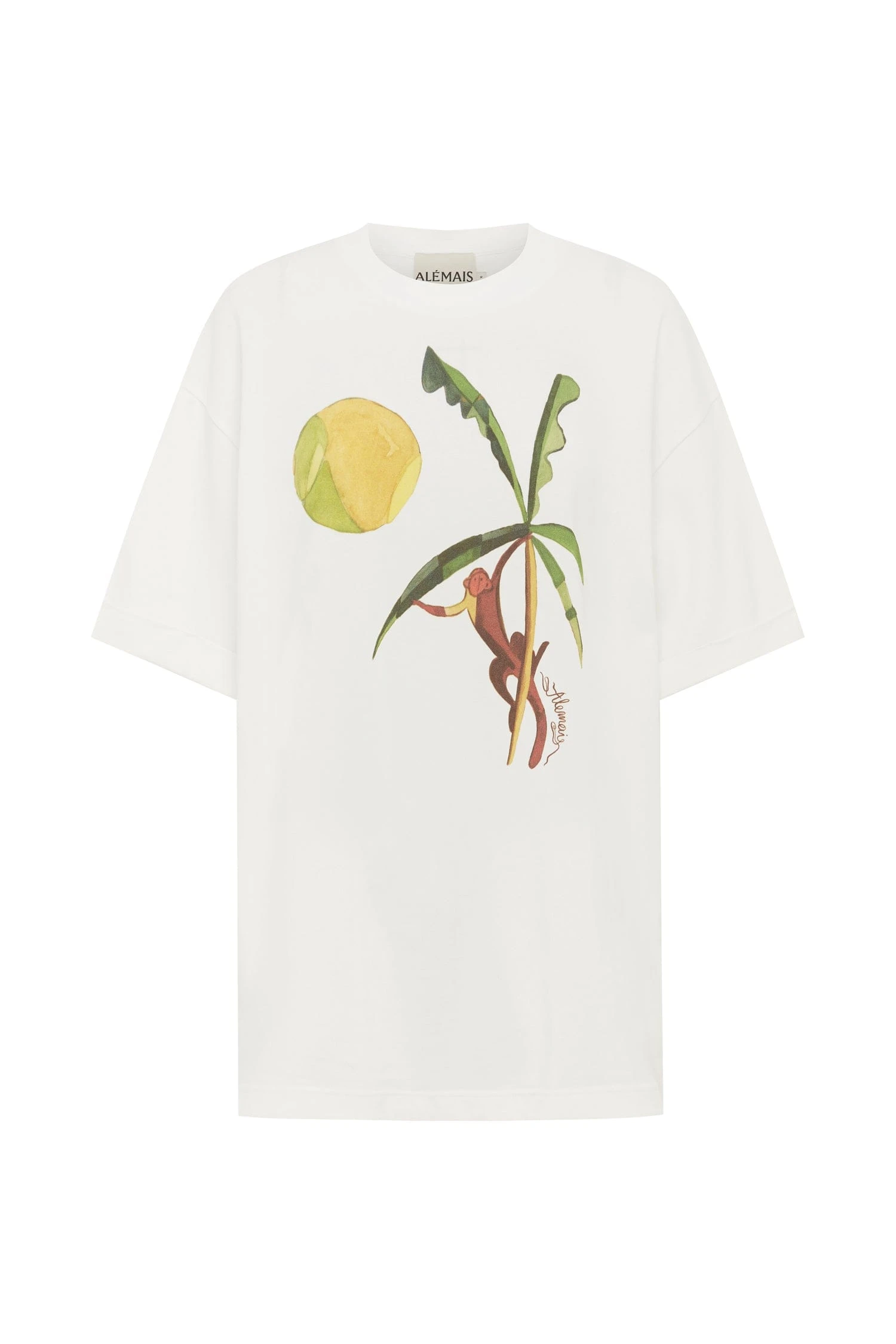 Mokshini Tee by Alemais - Tops Alemais Mokshini Tee Sustainable Tops with Alemais print - Luxury Handbags Australian Designer